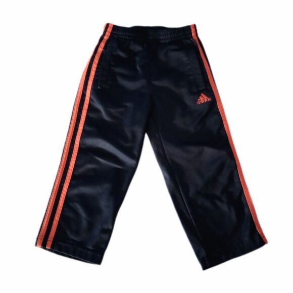 Adidas Navy Blue/Orange Athletic Pants sz 3T Boys - Picture 1 of 4